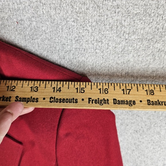 Pendleton VTG Single Breast V-Notch Lined Blazer USA Retro Red 100% Wool 4P - Picture 12 of 15